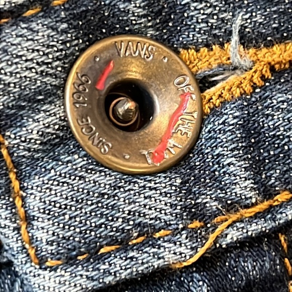 Vans Custom Made For You Straight Leg Jeans Medium Blue 99% Cotton Skater 36x34 - Picture 4 of 16